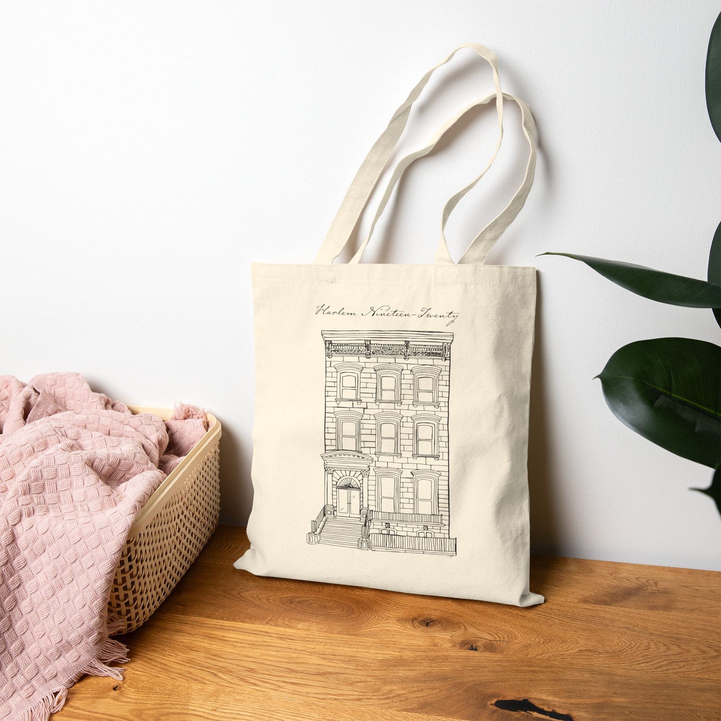 Natural Harlem 1920 Brownstone Tote Bag