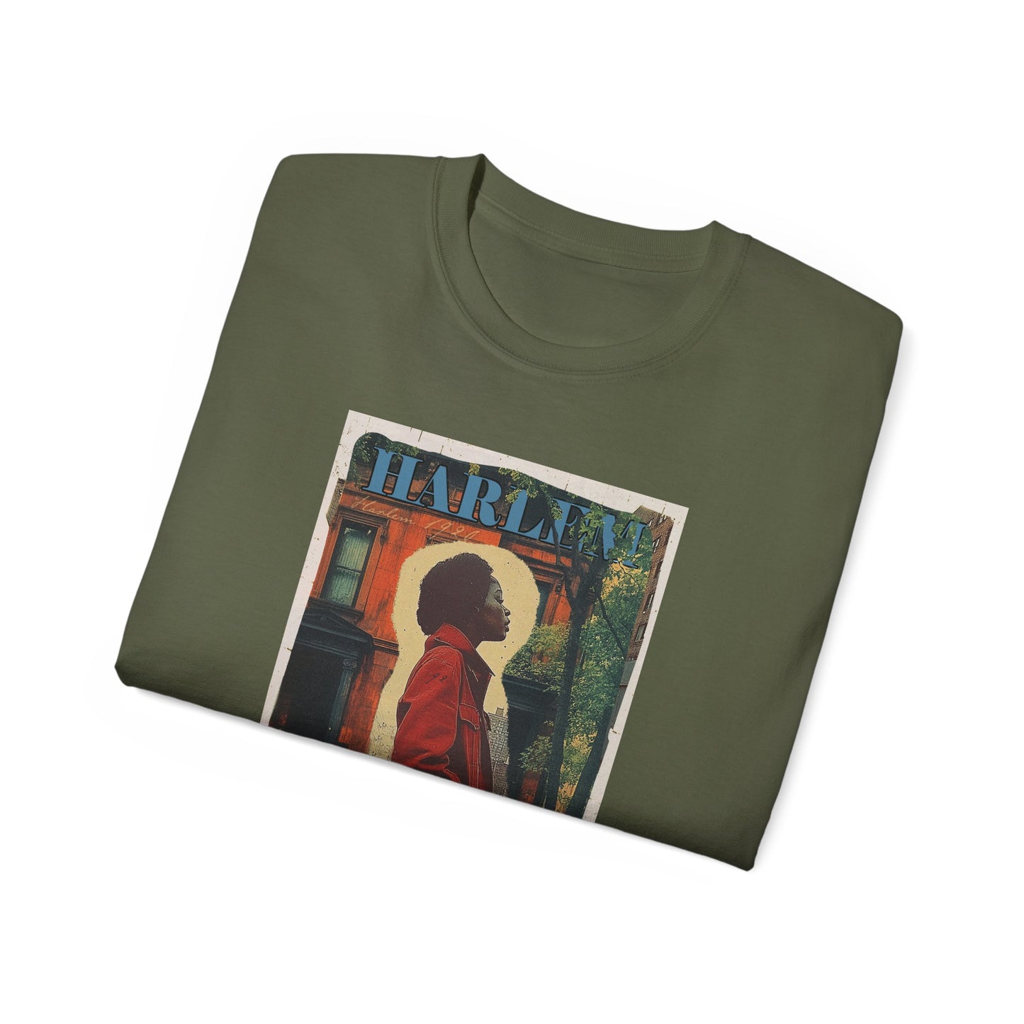 Harlem Girl In Red Graphic Tee