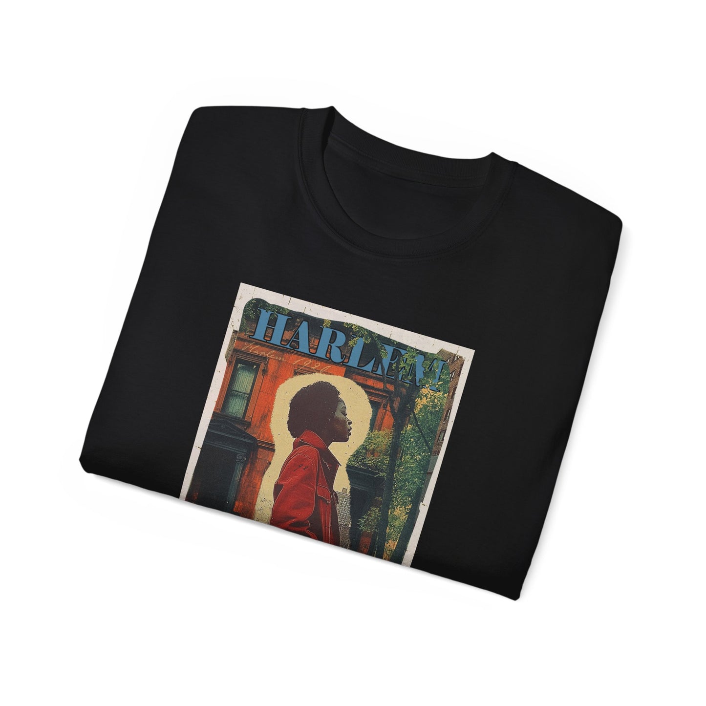 Harlem Girl In Red Graphic Tee