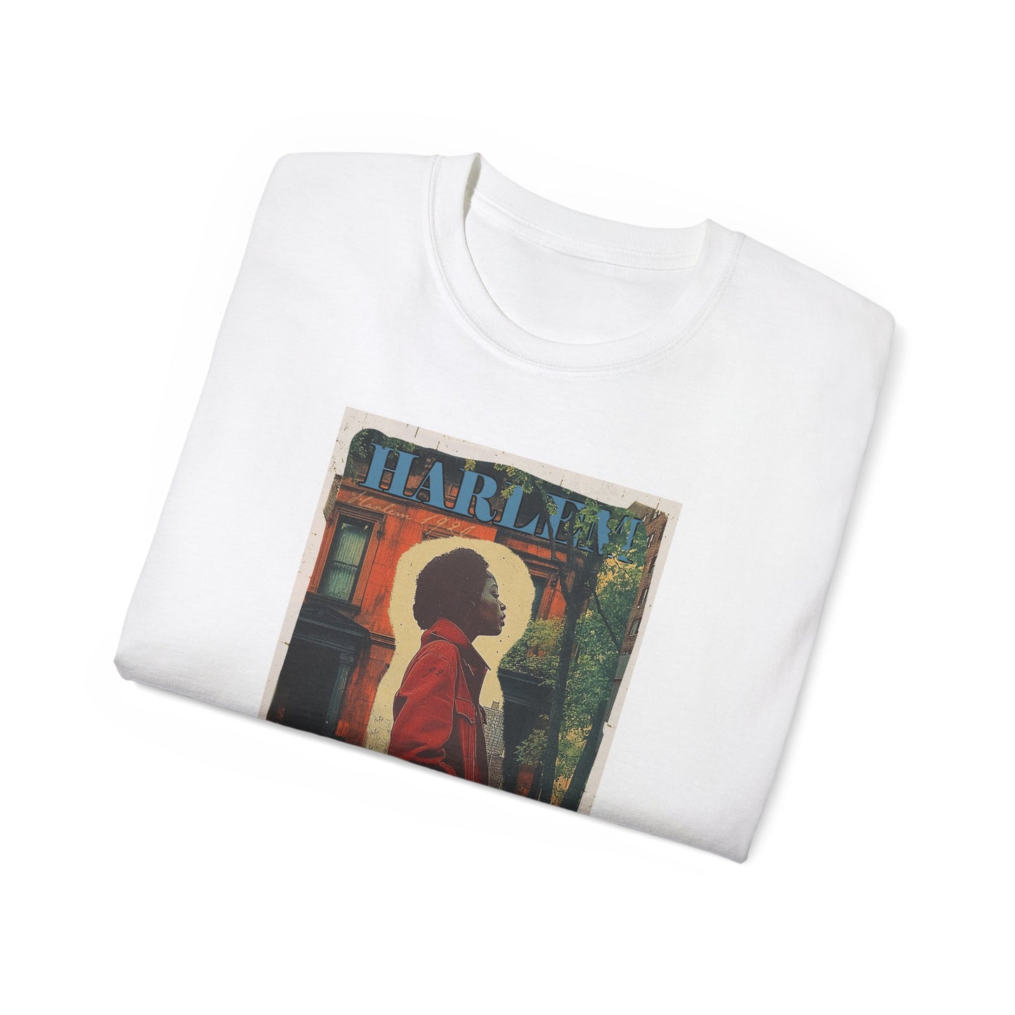 Harlem Girl In Red Graphic Tee