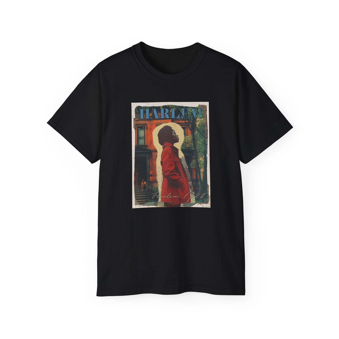 Harlem Girl In Red Graphic Tee